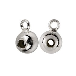 SILVER 925 ROUND SLIDER BEAD 4MM WITH RING