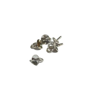 S925 'DUMMY' 4MM CUP W/PEG & RING, SCREW EYE (PACK OF 5PC) 