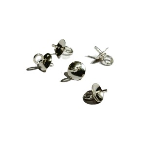 S925 'DUMMY' 5MM CUP W/PEG & RING, SCREW EYE (PACK OF 5PC) 