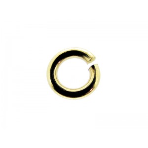 9k yellow gold open jump rings 0.75 x 4 mm 