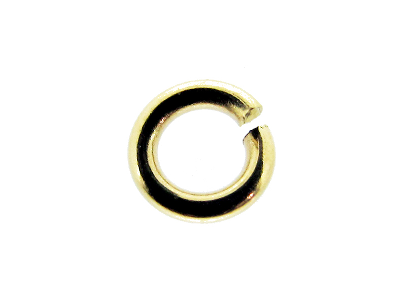 9k yellow gold open jump rings 0.75 x 4 mm 