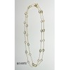 Gold Plated Chain with Mixed Semi Precious Faceted Stones