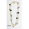 Gold Plated Chain with Mixed Semi Precious Faceted Stones