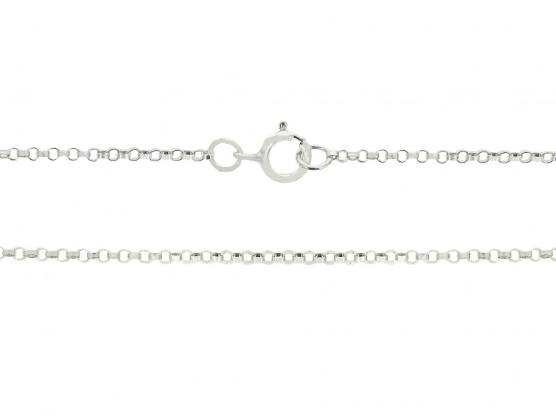 Ready Made Sterling Silver 925 Round Rolo Chain - 1.4mm / 18"