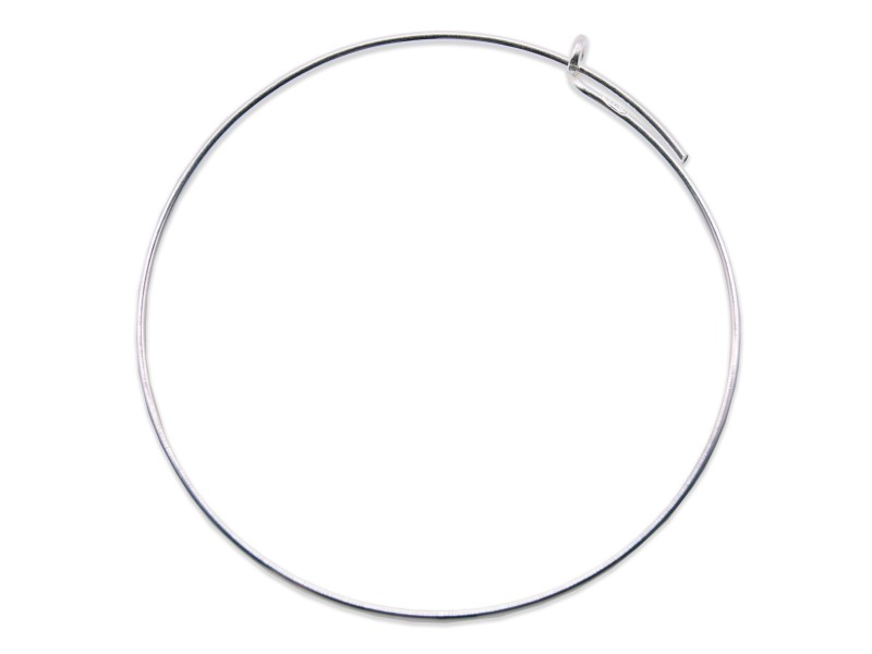 Sterling Silver 925 Beading Hoops - 40mm