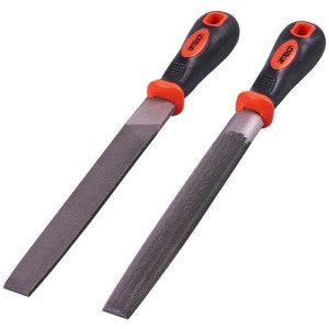 2PC FILES SET FLAT & HALF ROUND 6'' CUT 00 AM-TECH