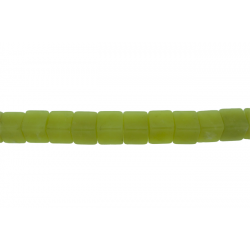 Olive Jade Cube Beads, 6 mm