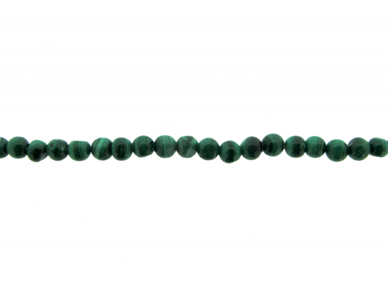 Malachite Round Beads - 4mm