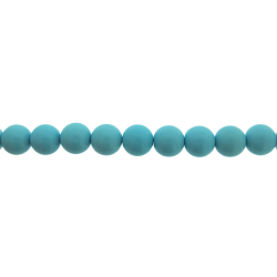 Turquoise Pressed Round Beads, 14 mm