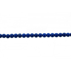 Lapis Pressed Round Beads - 4 mm                             