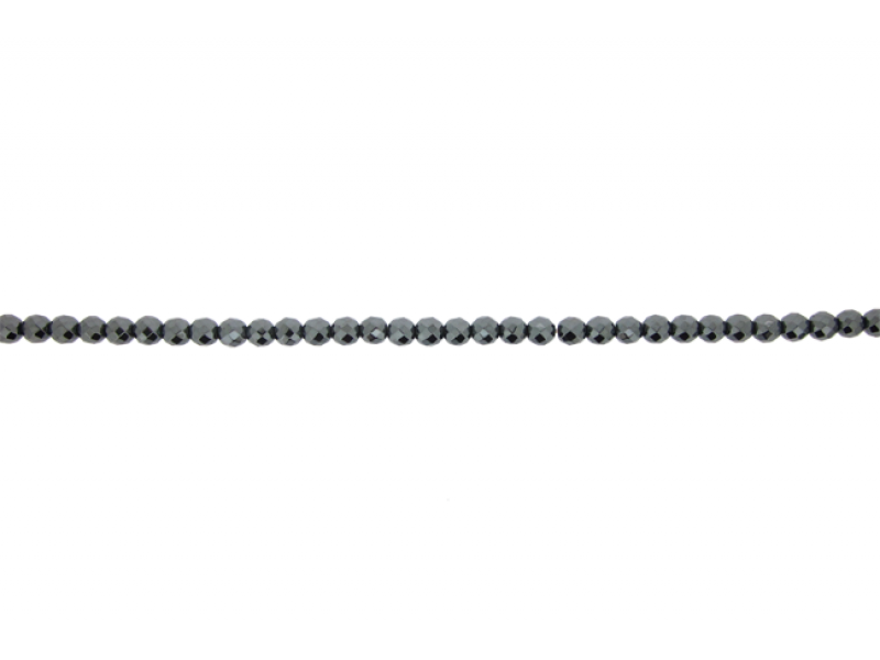 Hematite Round Faceted Beads - 8 mm                                 