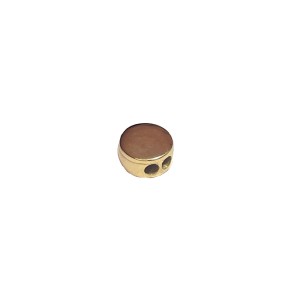 925 gold plated flat slider bead 2 hole 