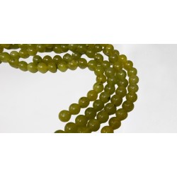 Olive Jade Round Beads, 12 mm 