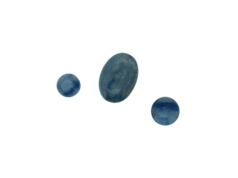 Kyanite Cabs, Round, 8 mm