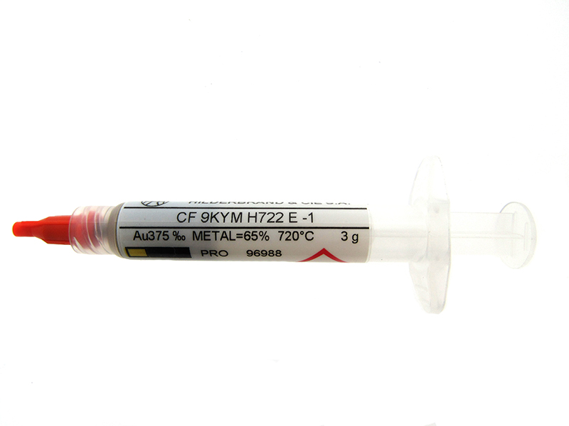 9K Yellow Gold Medium Solder Paste, 3gr syringe 