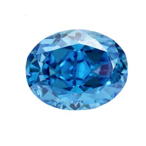 CUBIC ZIRCONIA OVAL CUT BLUE 5X7 MM