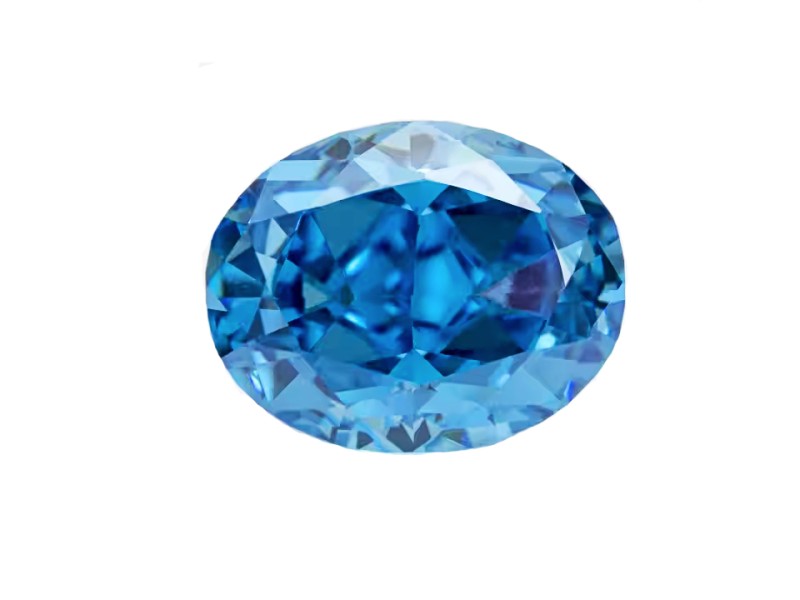 CUBIC ZIRCONIA OVAL CUT BLUE 5X7 MM