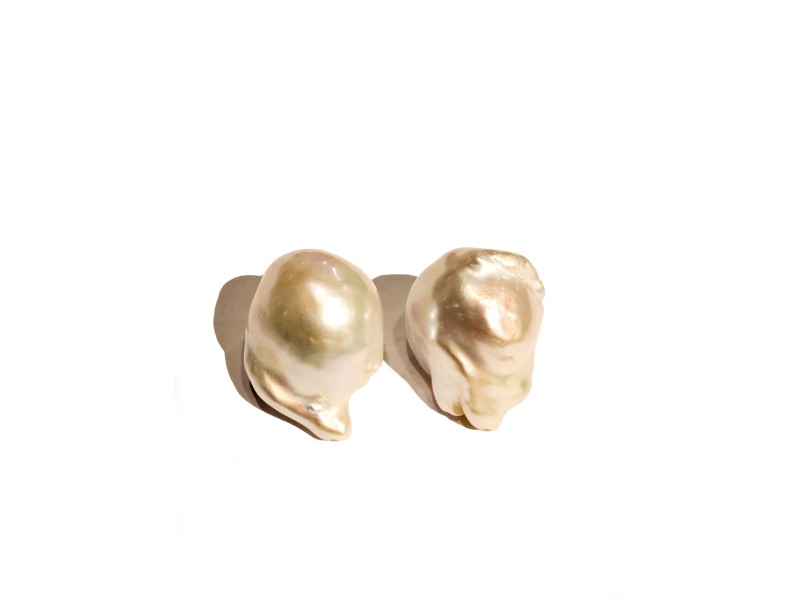 Baroque Pearl Beads Large Pair  