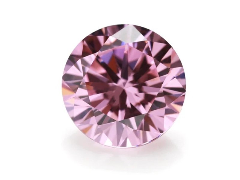 CUBIC ZIRCONIA ROUND CUT , pink. 3MM (10pc)