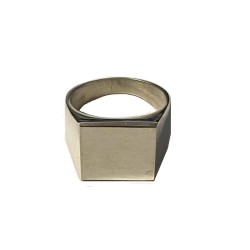 Sterling Silver 925 Signet Ring large Square Size X