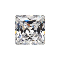 CUBIC ZIRCONIA SQUARE CUT Clear 8mm