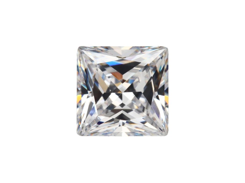 CUBIC ZIRCONIA  SQUARE CUT Clear 6mm