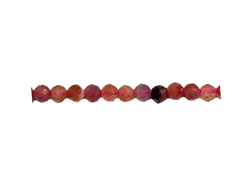 Pink Tourmaline Faceted Round Beads - 4mm 