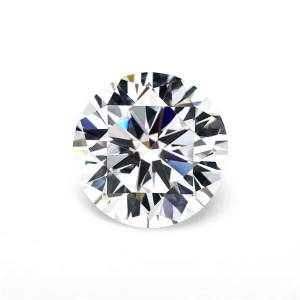 CUBIC ZIRCONIA ROUND CUT , CLEAR . 8MM